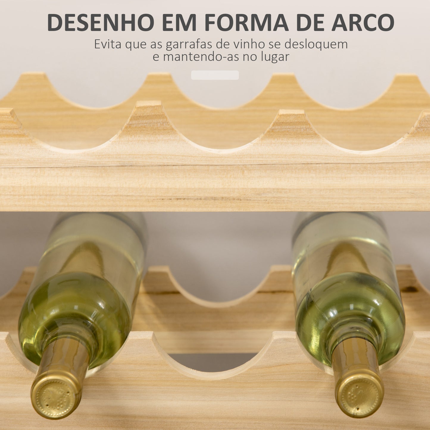 HOMCOM Suporte para Garrafas de Vinho para 72 Garrafas Garrafeira com 6 Níveis Suporte para Vinhos Vertical para Cozinha Sala de Jantar Bar 114x28x85 cm Madeira