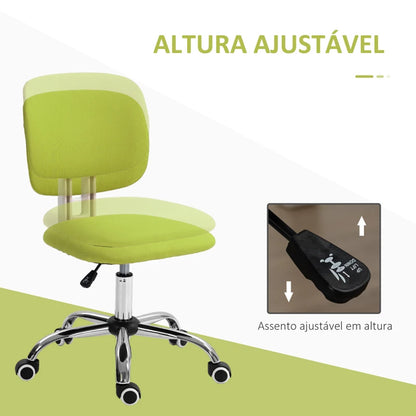 Cadeira de Escritório Oper Giratória com Altura Ajustável - Verde - Design Moderno