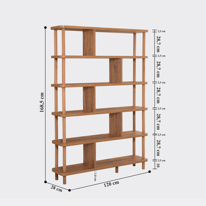 Estante Meta – Pinho Atlântico (120 x 168,5 x 28 cm) | Estilo Rústico e Funcionalidade