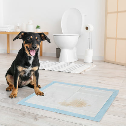 PawHut Resguardos de Treino Animais de Estimação 80 Unidades 45x60 cm Resguardos Absorventes para Cães Desenho com 6 Camadas com Superfície de Secagem Rápida Azul