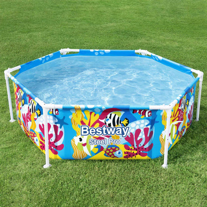 Bestway Piscina de superfície infantil Steel Pro UV Careful 183x51 cm