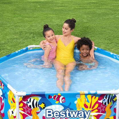 Bestway Piscina de superfície infantil Steel Pro UV Careful 183x51 cm