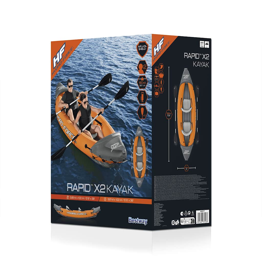 Bestway Conjunto kayak insuflável Hydro-Force Rapid x2