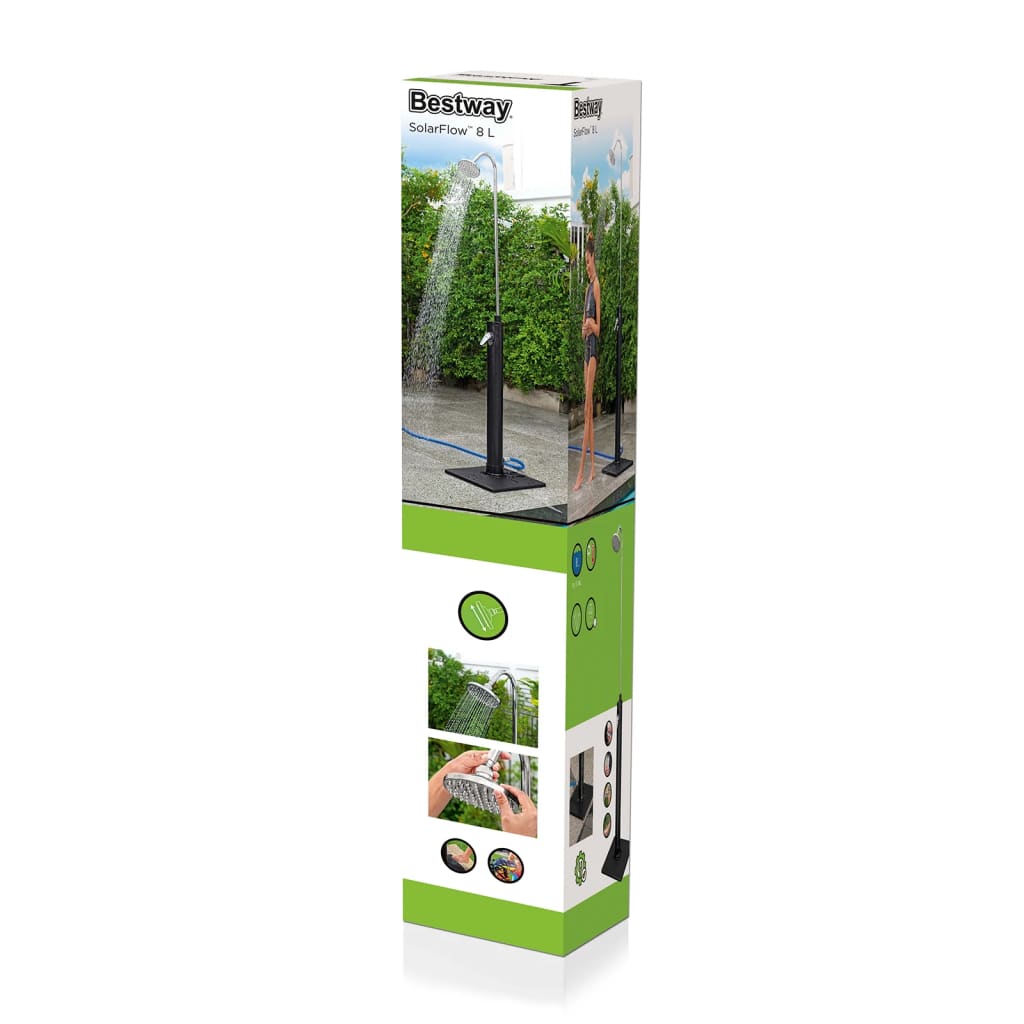 Bestway Chuveiro de exterior Solar Flow 8 L preto