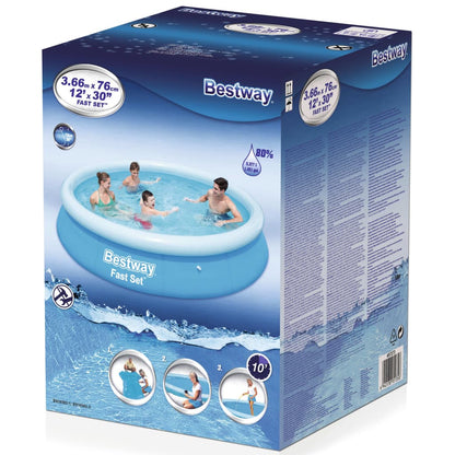 Bestway Fast Set Piscina insuflável redonda 366x76 cm 57273