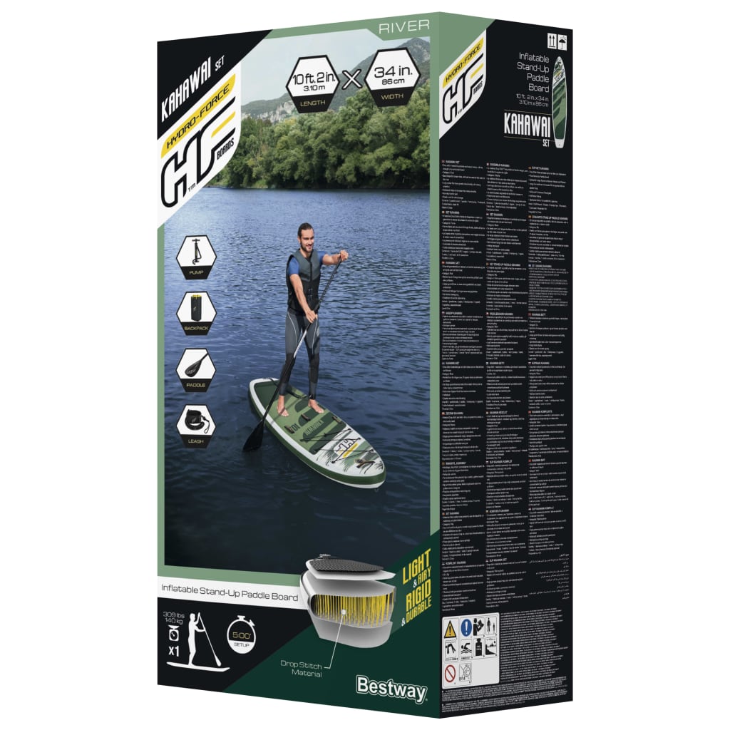 Bestway Conj. SUP insuflável Hydro-Force Kahawai 310x86x15 cm