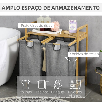 Cesto de Roupa Lopef de Bambu - Design Natura