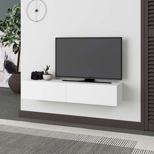 Móvel de TV "Maximus" – Branco – 135 x 25 x 31,7 cm – Design Moderno