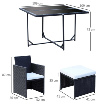 Conjunto de Refeição Dalas - 4 Cadeiras, 4 Bancos e 1 Mesa