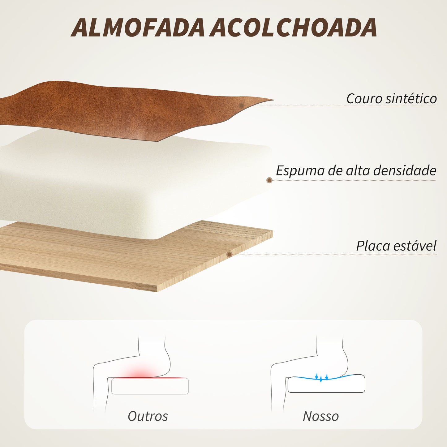 Cadeira de Escritório Giratória Cadeira de Escritório com Altura Ajustável Função Basculante e Encosto de Vime Sintético Cadeira de Estúdio Carga 120 kg 60x55,5x82-90 cm Marrom