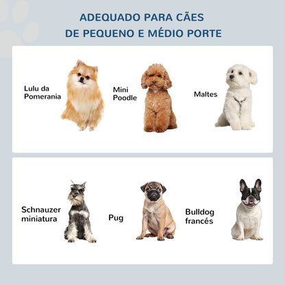 PawHut Comedouro Elevado para Cães com Suporte e 2 Tigelas Amovíveis de Aço Inoxidável Alimentador para Animais de Estimação 44x24x15 cm Marrom