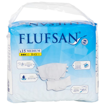 Flufsan Fraldas descartáveis para adultos 15 pcs tamanho M