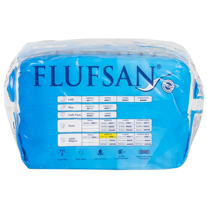 Flufsan Fraldas descartáveis para adultos 15 pcs tamanho M