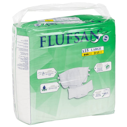 Flufsan Fraldas descartáveis para adultos 15 pcs tamanho L