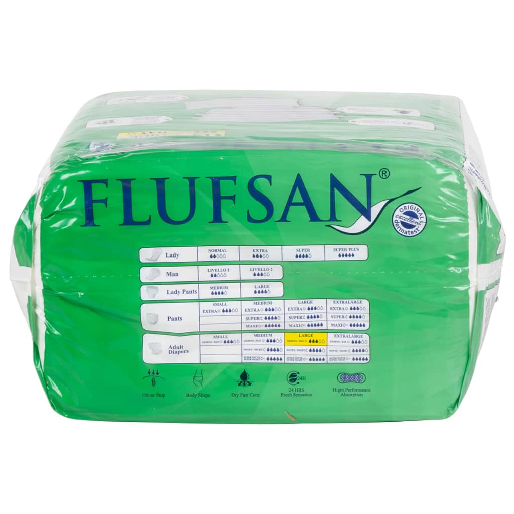 Flufsan Fraldas descartáveis para adultos 15 pcs tamanho L