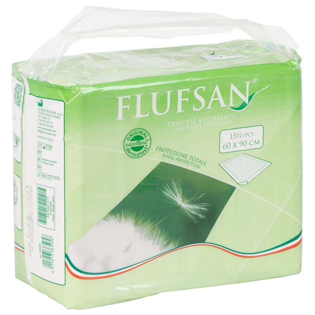 Flufsan Resguardo de cama para incontinência 90 pcs 60x90 cm