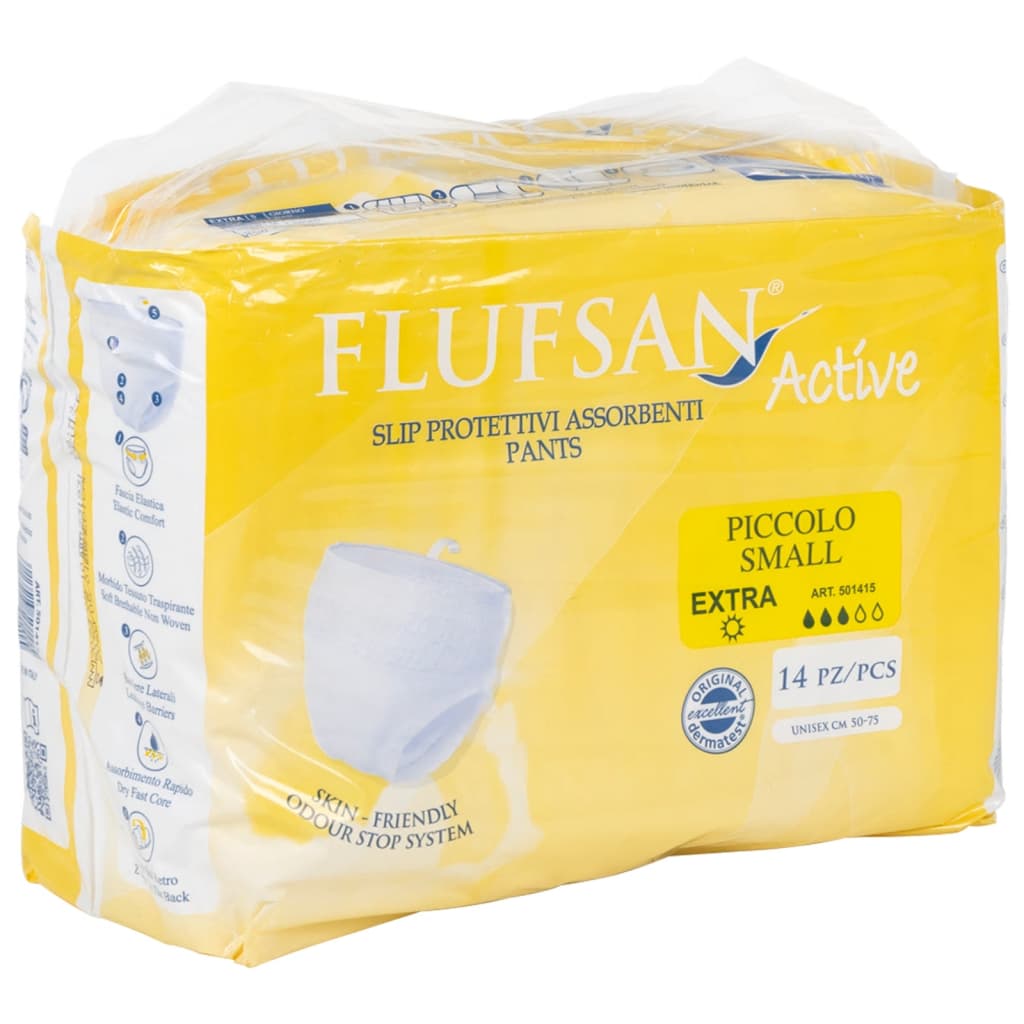 Flufsan Fraldas de incontinência para adultos 14 pcs tamanho S