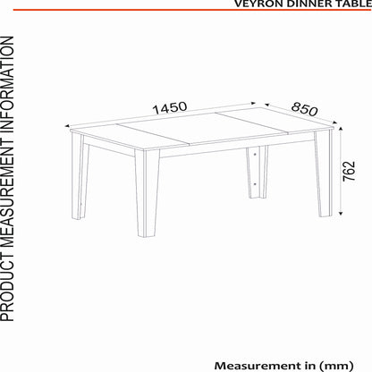 Mesa de Jantar "Veyron" – 145x85x76.2 cm – Branco, Travertino, Arenito e Dourado – Design Moderno e Glamour