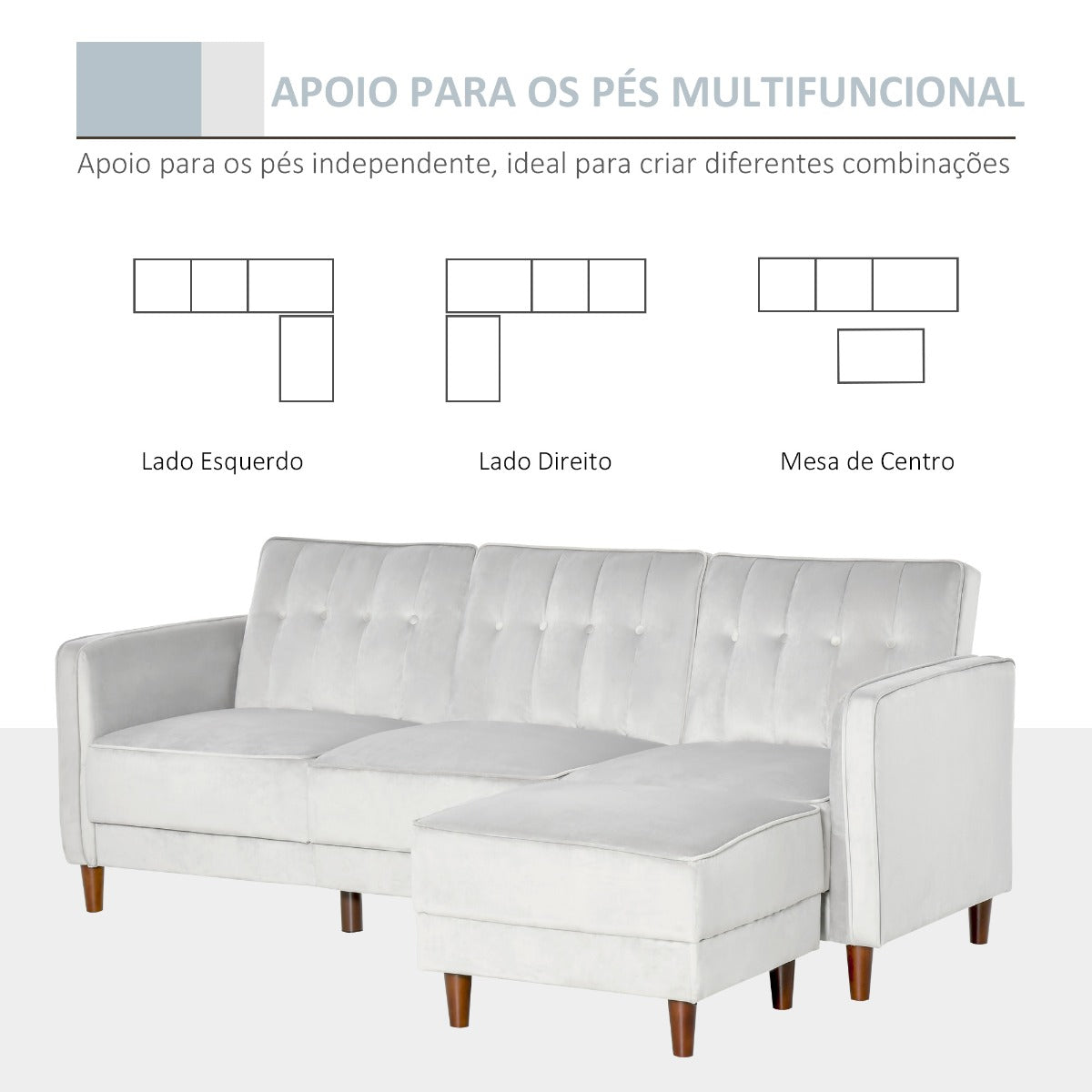 Sofá Cama Chaise Longue Lury - Design Nórdico