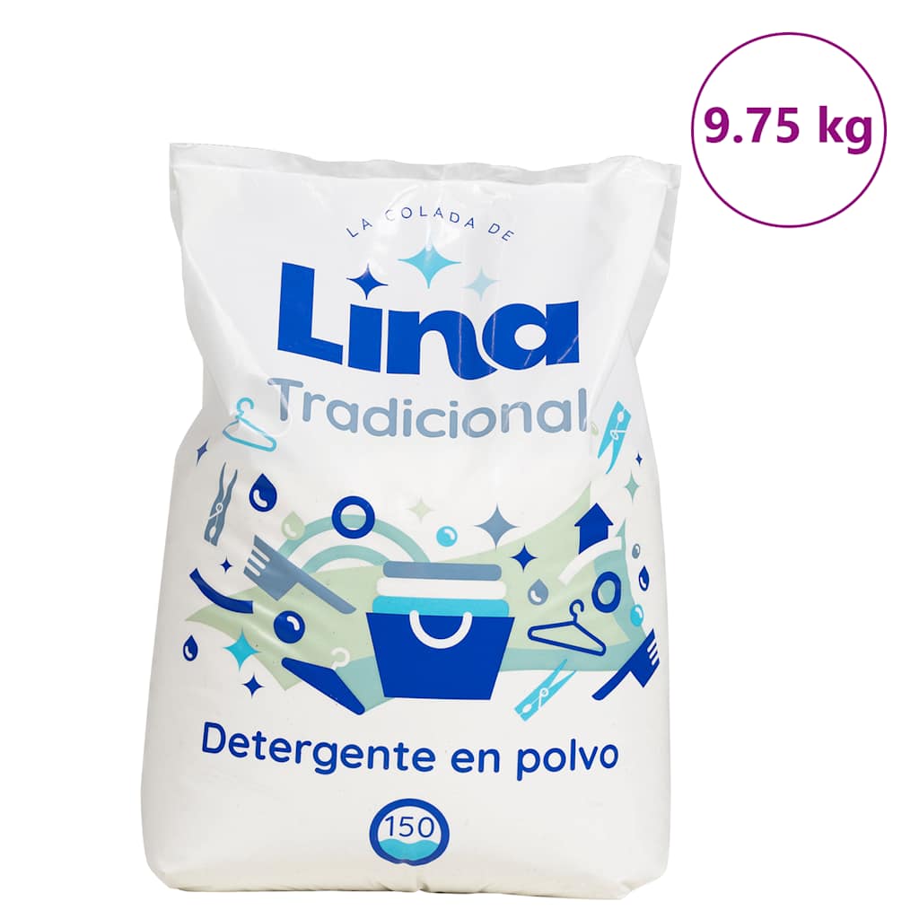 Detergente em pó 150 lavagens 9,75kg branco