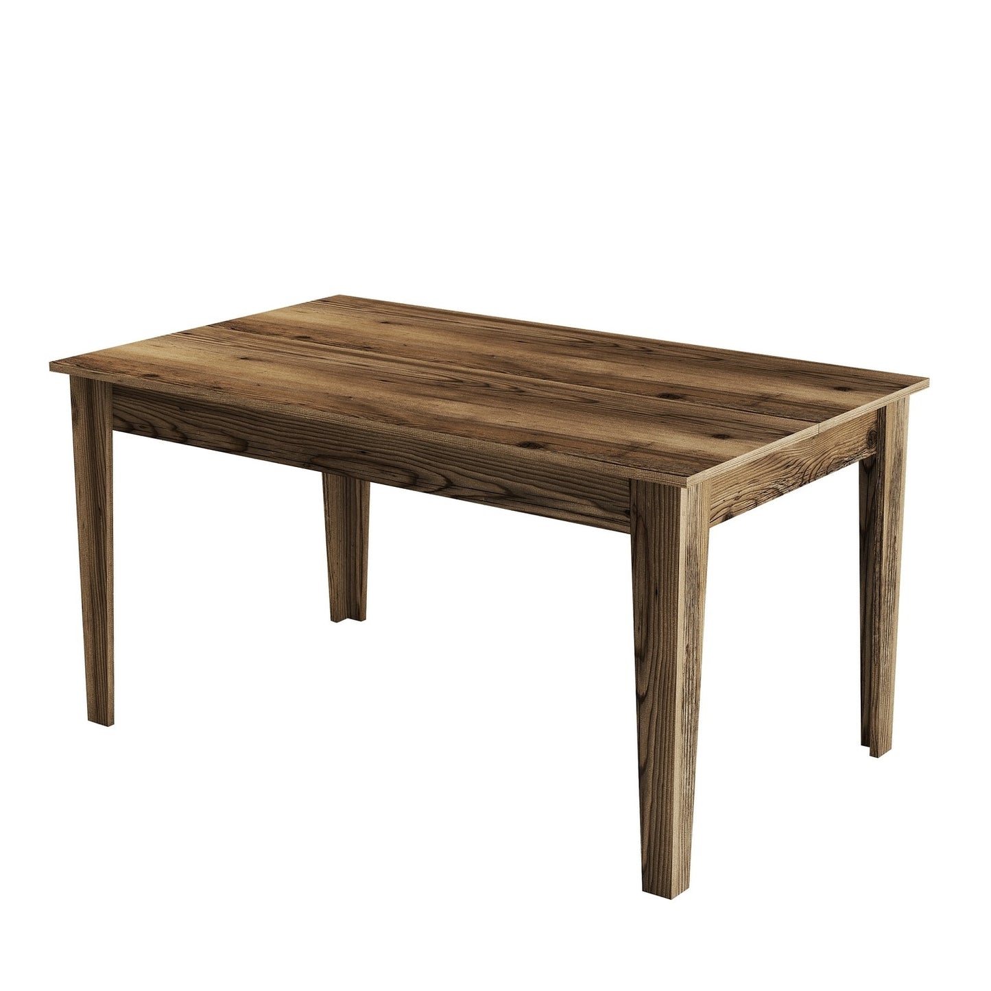 Mesa de Jantar "Milano" com Arrumação – 145x88x75 cm – Nogueira – Design Moderno