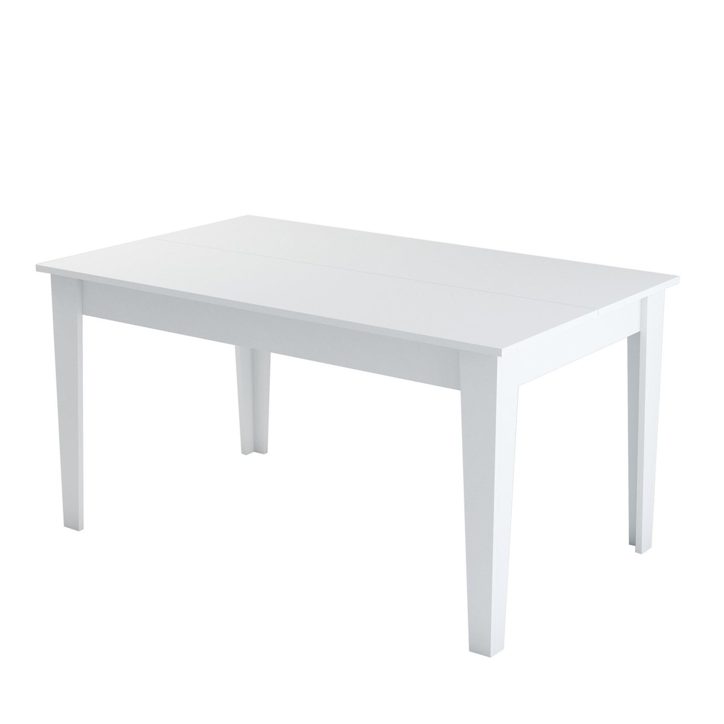 Mesa de Jantar "Milano" com Arrumação – 145x88x75 cm – Branco – Design Moderno