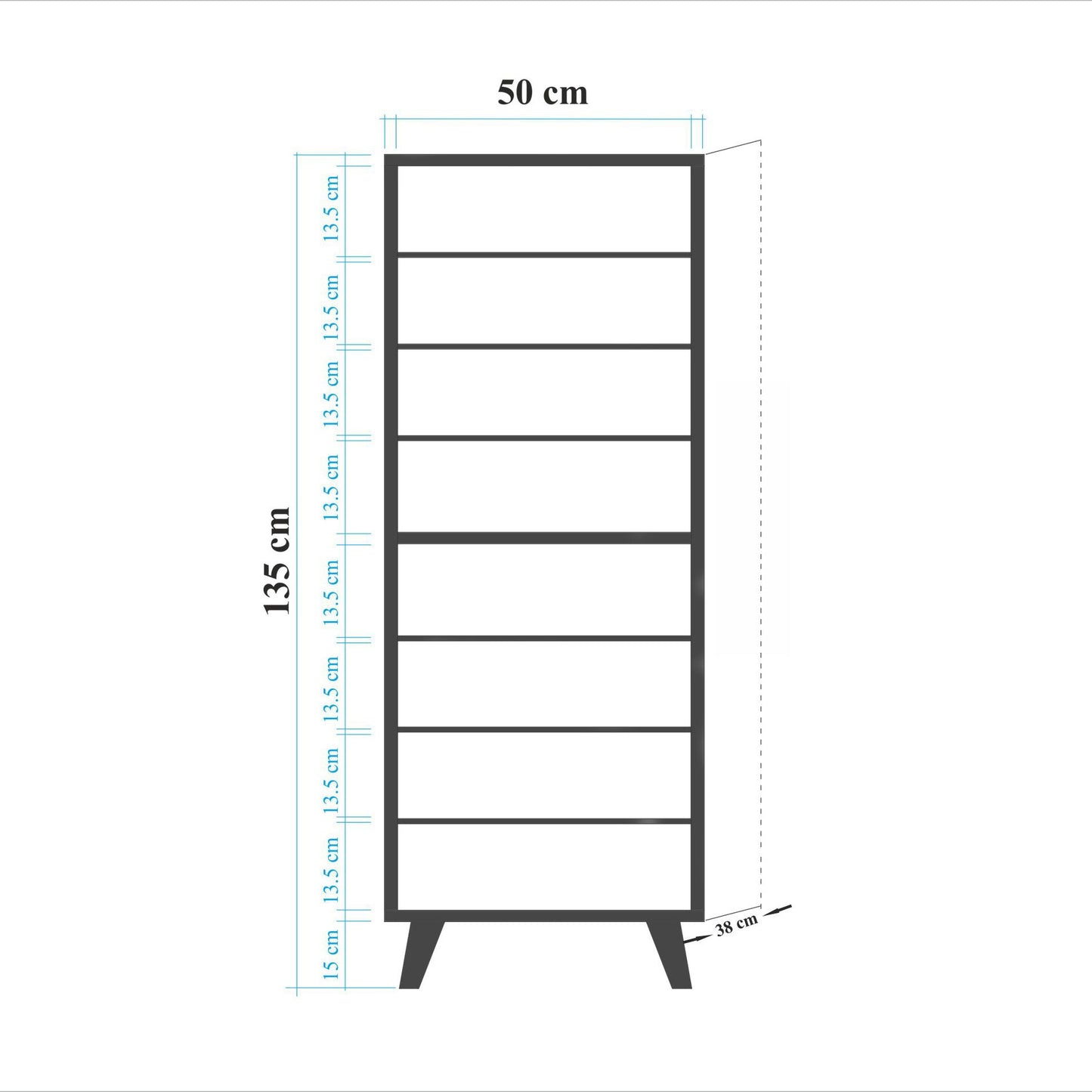 Sapateira "Filinta" - Multicor - 135x50x38 cm – Design Contemporâneo