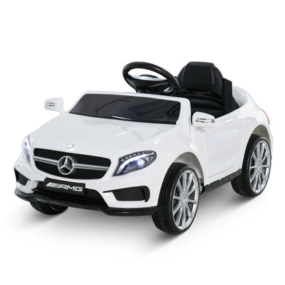 HOMCOM Carro Eléctrico Mercedes Benz GLA para Crianças acima de 3 Anos com Controlo Remoto MP3 USB Luzes e Sons Capacidade Máxima 30kg 100x58x46cm Branco