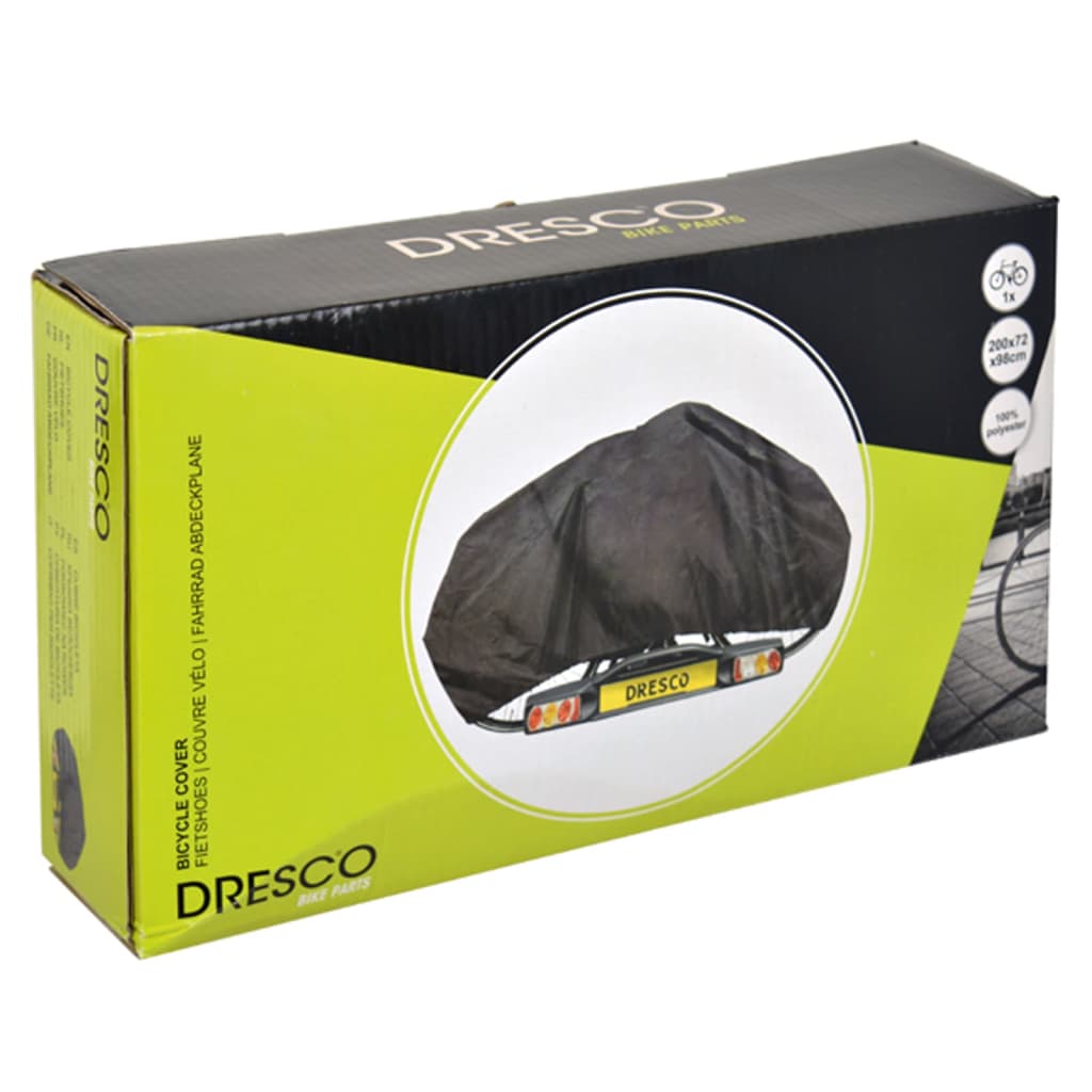 Dresco Capa elástica de bicicleta para 1 bicicleta preto