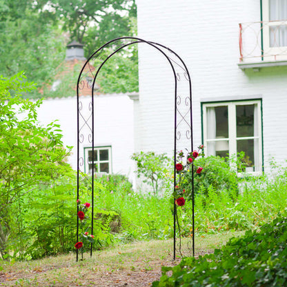 Nature Arco de jardim 100x37x230 cm metal preto