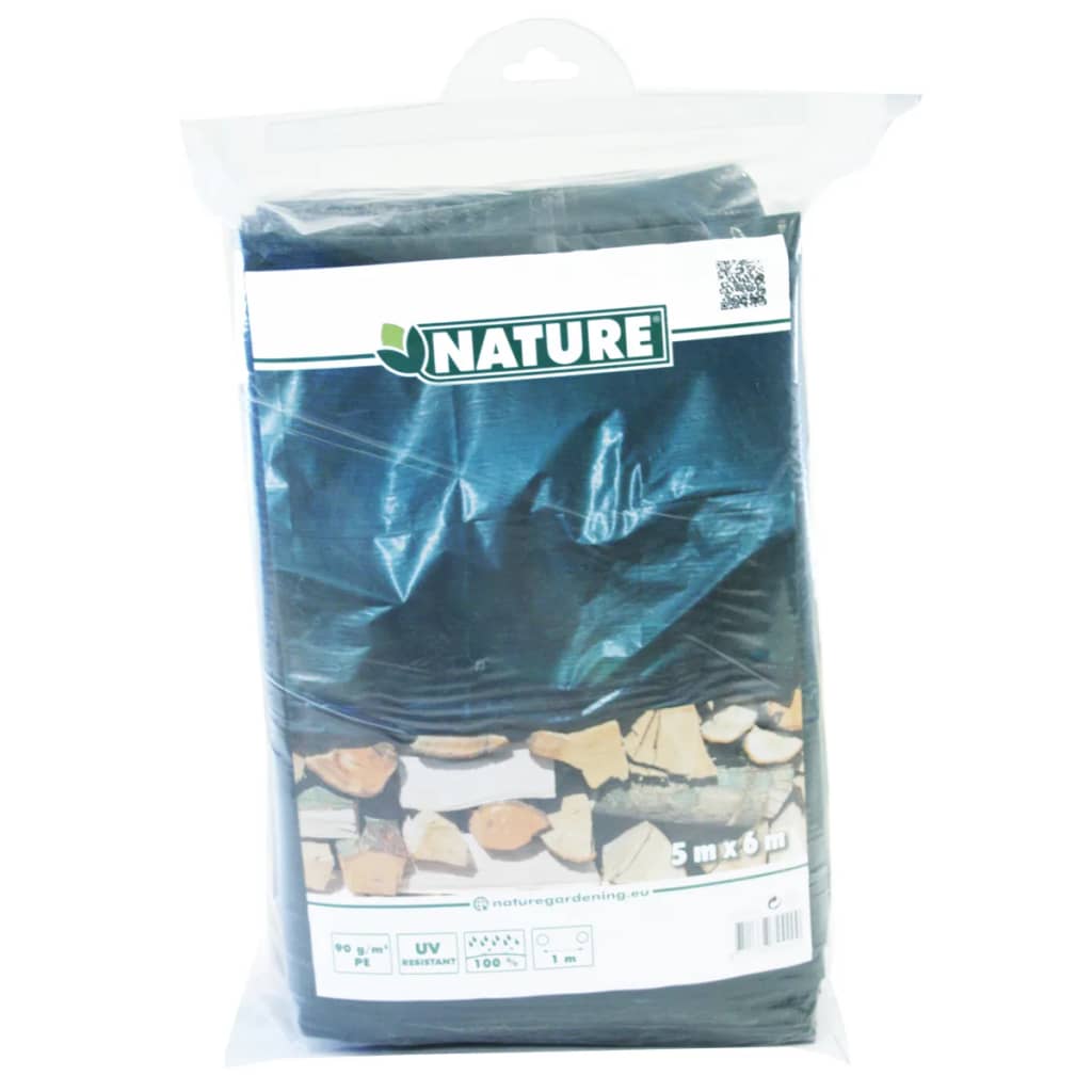 Nature Lona para lenha 5x6 m PE verde 6072420