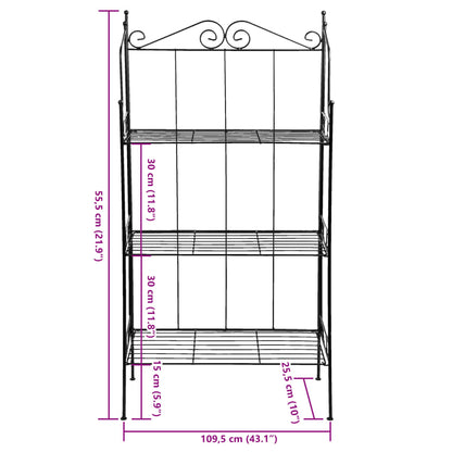 Esschert Design Estante com 3 prateleiras L