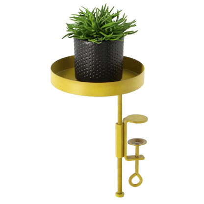 Esschert Design Tabuleiro p/ plantas redondo com braçadeira S dourado