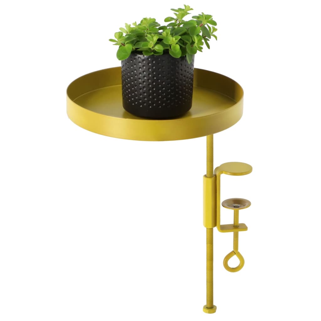 Esschert Design Tabuleiro p/ plantas redondo com braçadeira M dourado