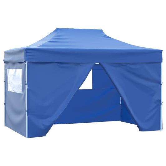 Tenda Dobrável Pop-Up Paddock Profissional Impermeável com Porta Frontal - 3x4 m - Azul