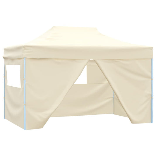 Tenda Dobrável Pop-Up Paddock Profissional Impermeável com Porta Frontal - 3x4 m - Creme