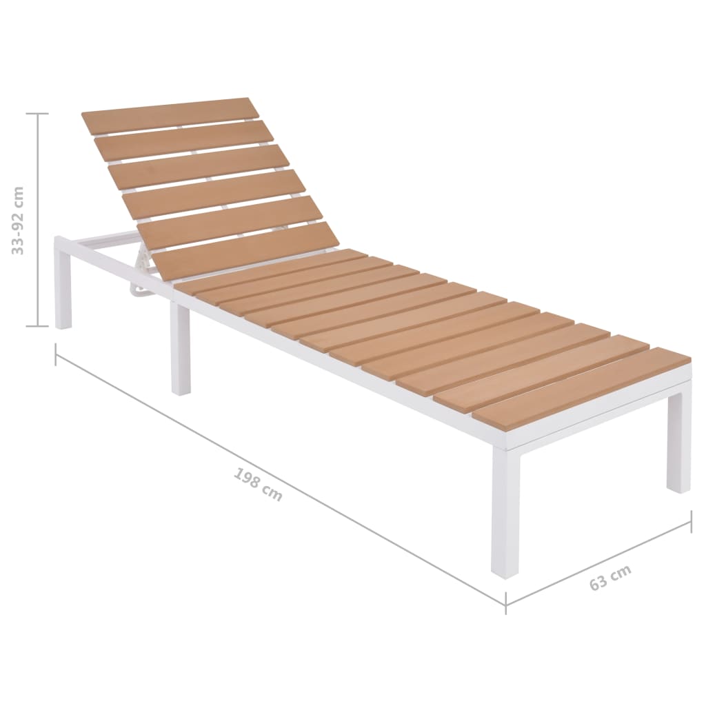 5 pcs conjunto lounge p/ jardim com almofadas alumínio e WPC