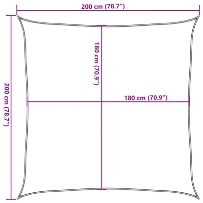 Para-sol PEAD quadrado 2x2 m bege