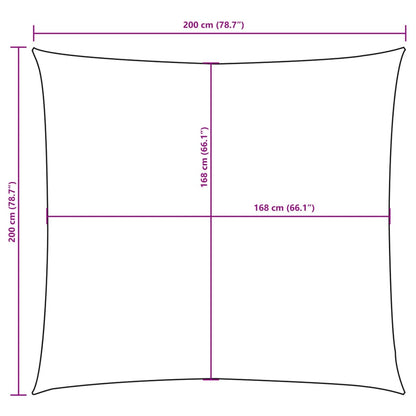 Guarda-sol tecido Oxford quadrado 2x2 m creme