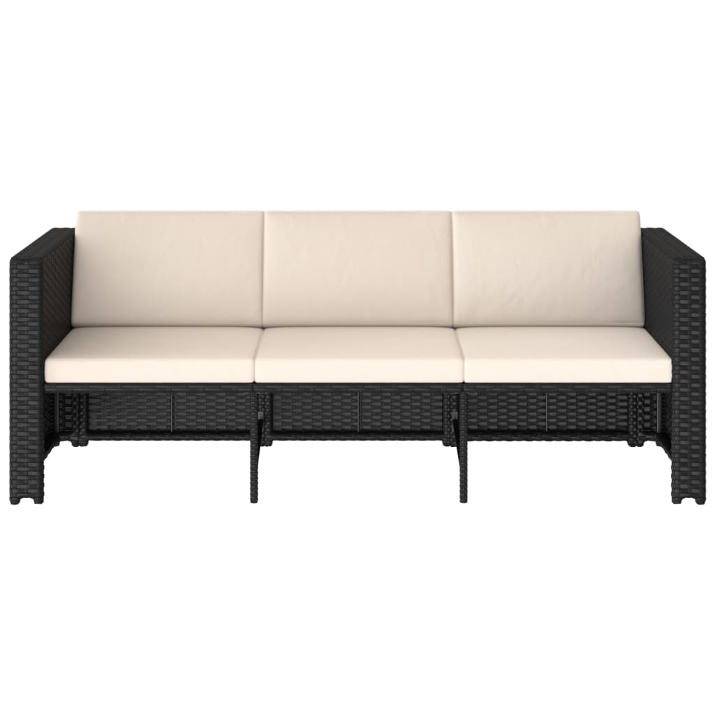 Conjunto de Sofá Lounge CasaBlanca para Jardim - Vime Preto - Design Natura