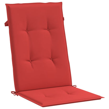 Almofadões para cadeiras de jardim 2 pcs 120x50x3 cm vermelho