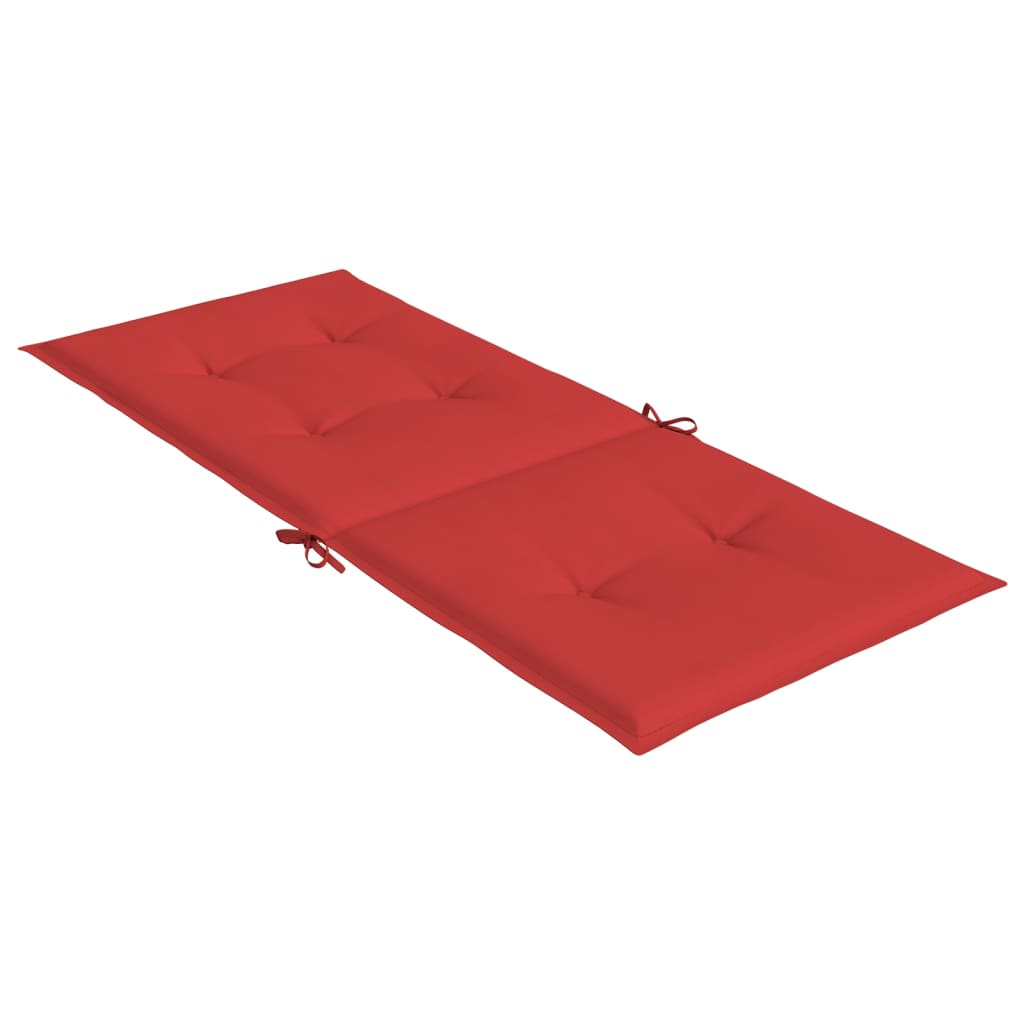 Almofadões para cadeiras de jardim 2 pcs 120x50x3 cm vermelho