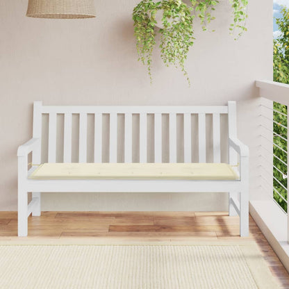 Almofadão p/ banco de jardim 150x50x3 cm tecido oxford creme