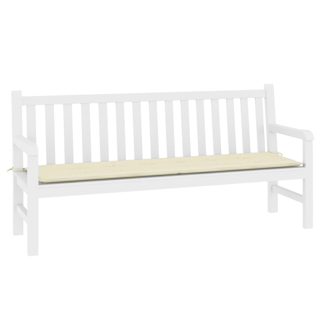 Almofadão p/ banco de jardim 180x50x3 cm tecido oxford creme