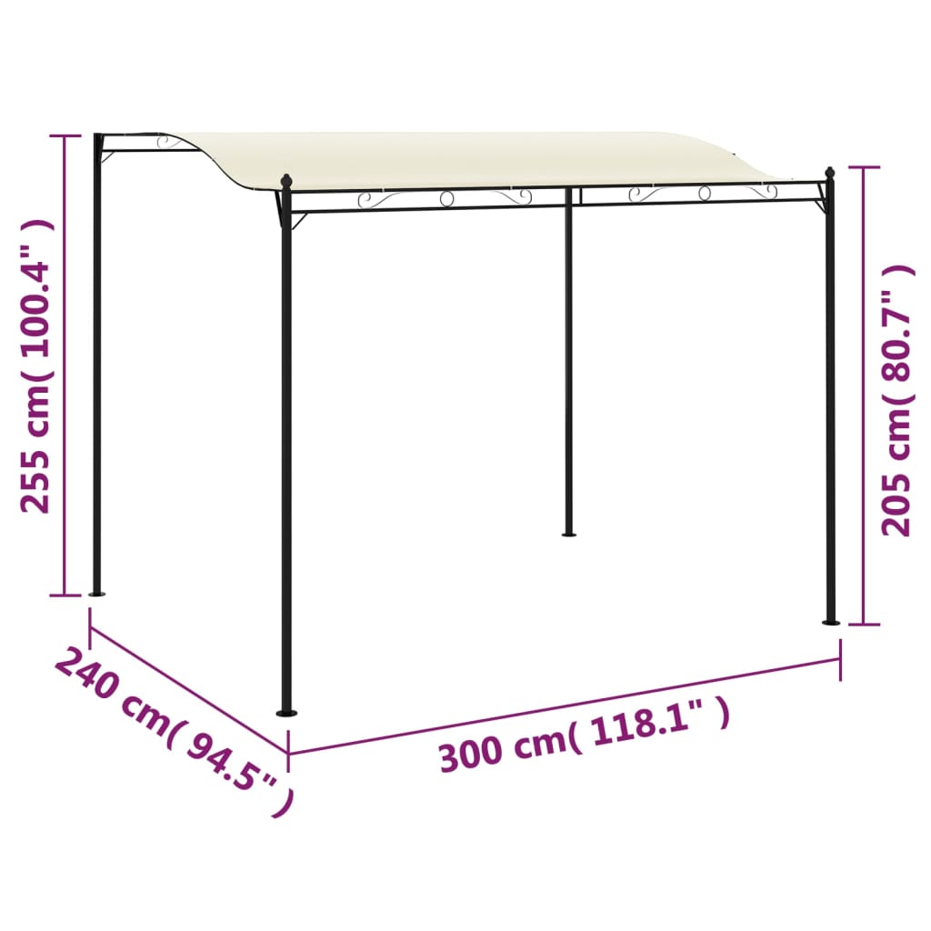 Gazebo tecido branco nata