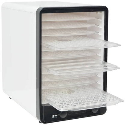 Desidratador de alimentos com 10 bandejas, 550W, branco