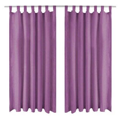 Cortinas de cetim com presilhas 2 pcs 140x175 cm lilás