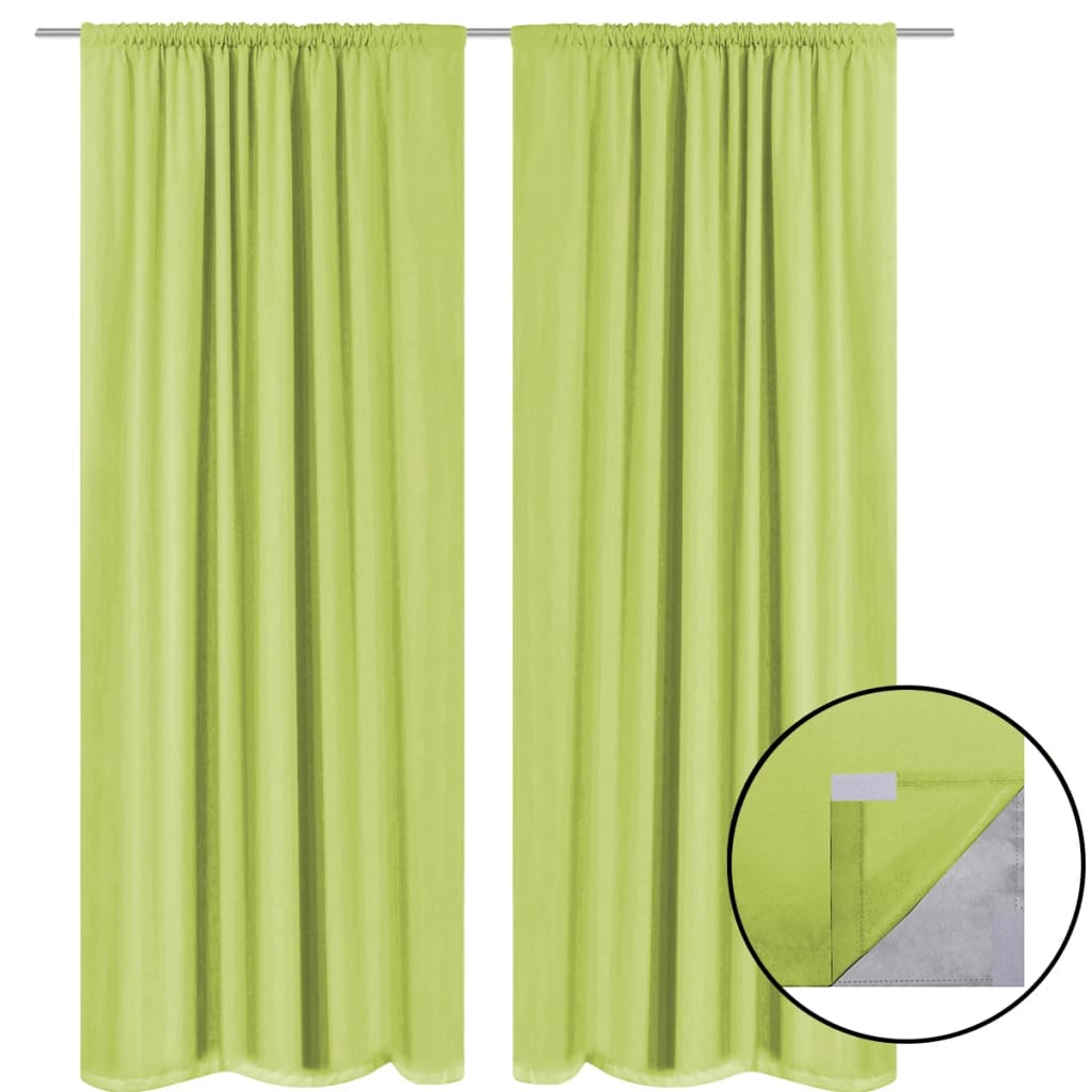 Cortinas blackout 2 pcs camada dupla 140x245 cm verde