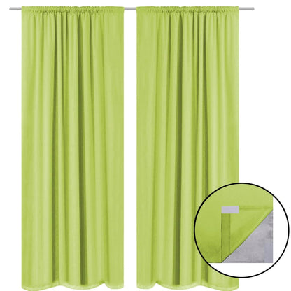 Cortinas blackout 2 pcs camada dupla 140x245 cm verde