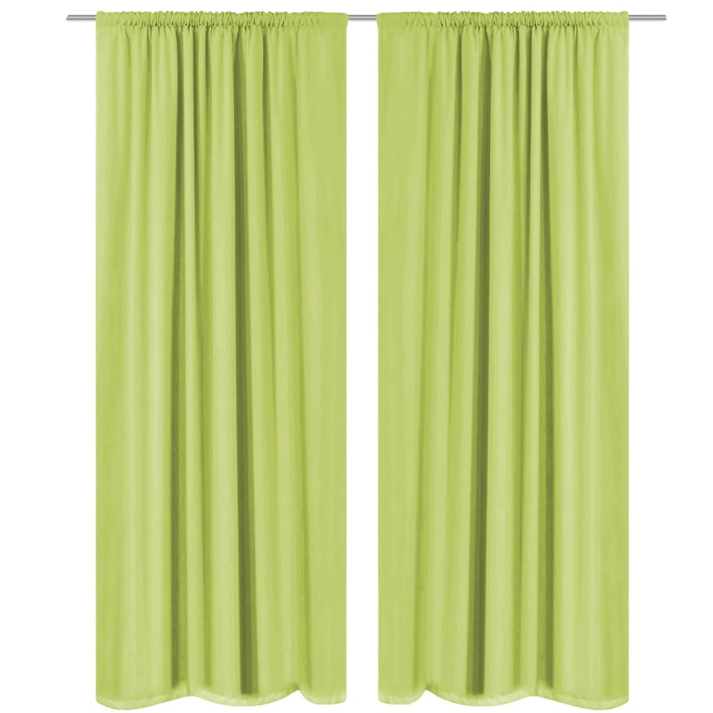 Cortinas blackout 2 pcs camada dupla 140x245 cm verde